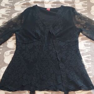 Elegant Black Lace Blouse
